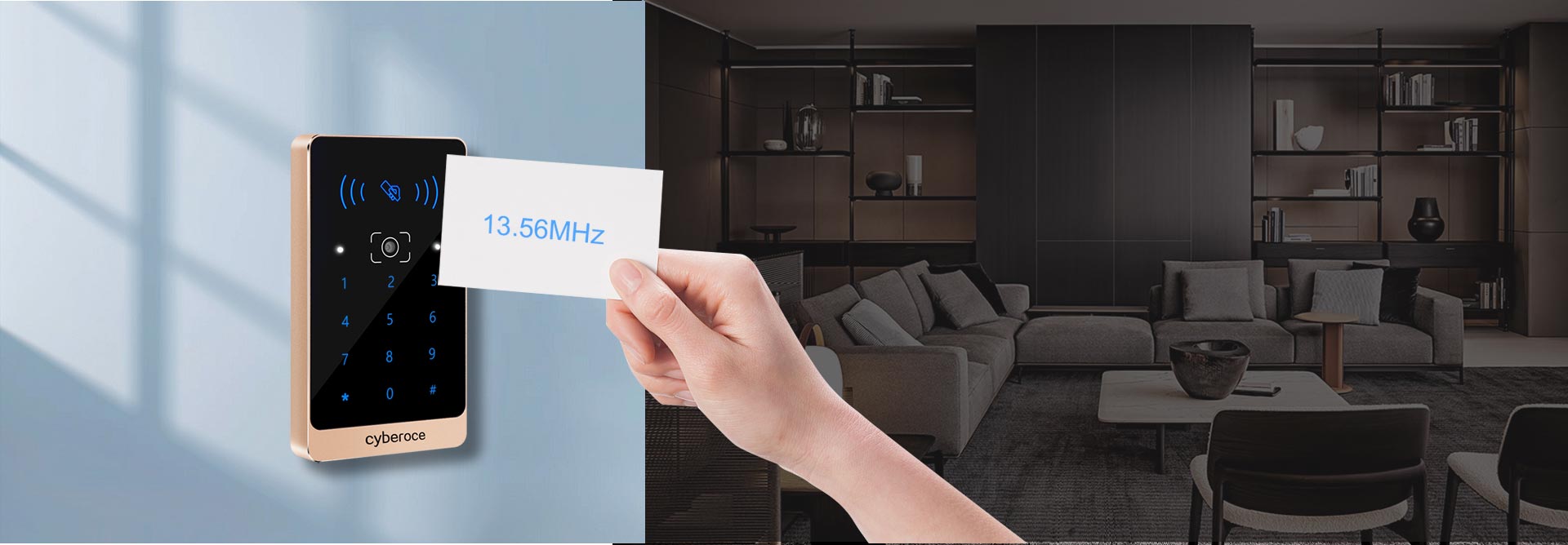 C3 QR code access reader can identify MIFARE card of 13.56MHZ
