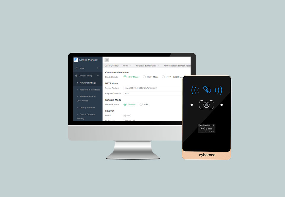 CR03EU QR Access Terminal Web Version Configuration Management Tool