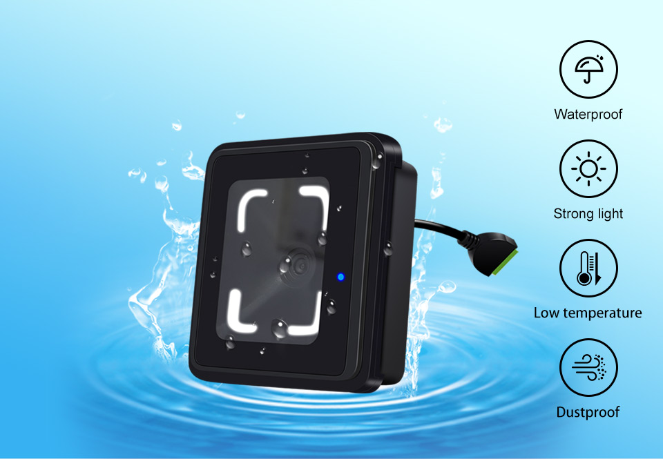 CR20 QR code access reader with IPX7 waterproof,suitable for installation of outdoor.